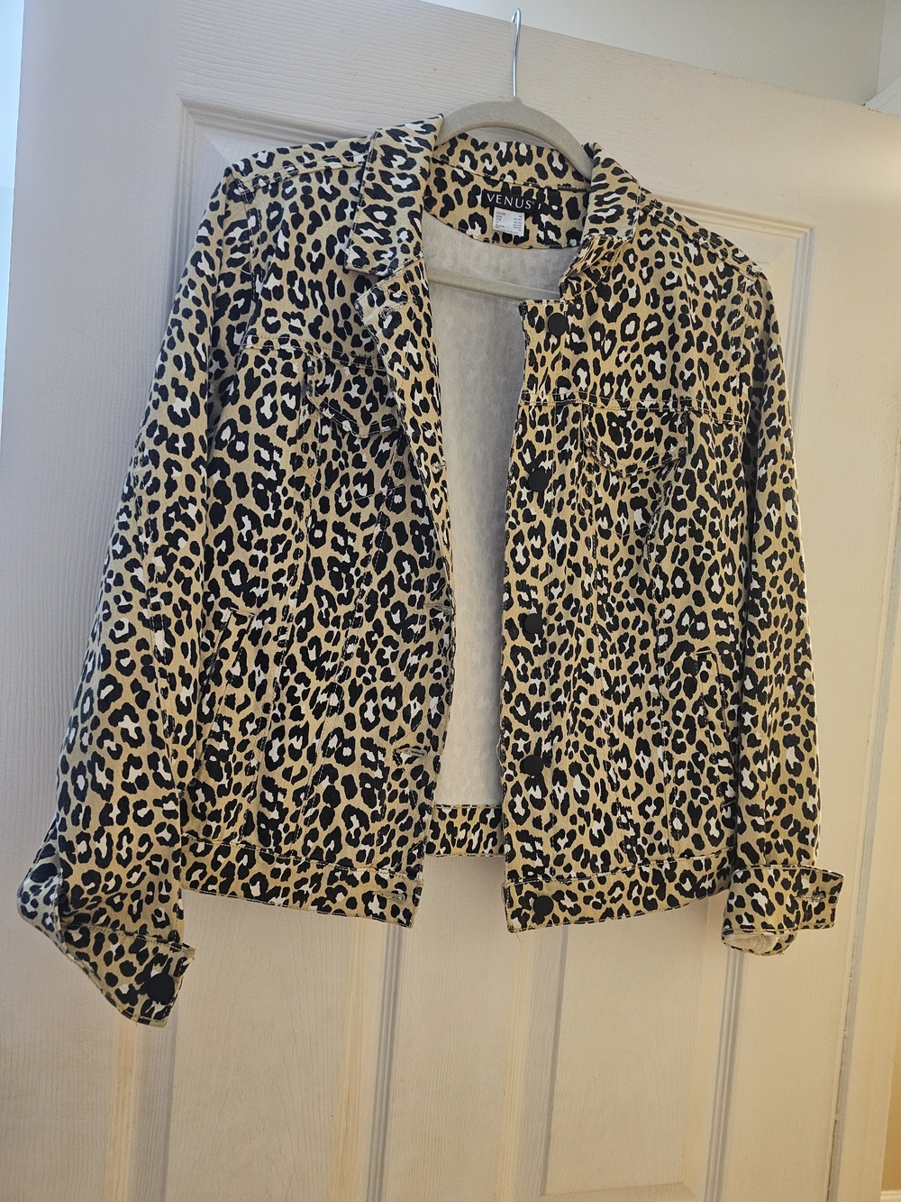 VENUS Leopard Print Jacket - Beige & Black